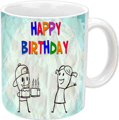 

Raj Laxmi Friends b'day white Ceramic Mug(350 ml)