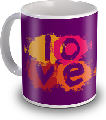 

SKY TRENDS Love Multicolors Gifts For Valentine's Ceramic Mug(350 ml), White