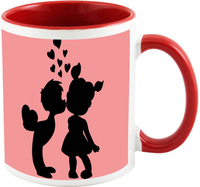 

AllUPrints Love Everywhere Red Ceramic Mug(325 ml)
