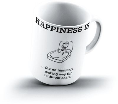 

Ucard Happiness Is2199 Bone China, Ceramic, Porcelain Mug(325 ml)
