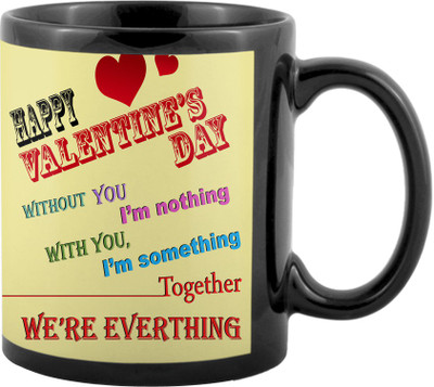 

SKY TRENDS Valentine Gifts For Special Girlfriend,Boyfriend,Wife,Husband,design 66 Ceramic Mug(325 ml), Black