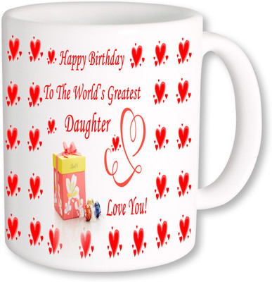 

PhotogiftsIndia Worlds Greatest Daughter Coffee Ceramic Mug(350 ml), Multicolor