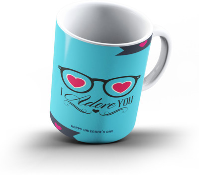 

Ucard Valentines Day Love693 Bone China, Ceramic, Porcelain Mug(325 ml), Multicolor