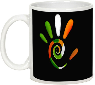 

AllUPrints Together We Progress Happy Independence Day Ceramic Mug(325 ml), White
