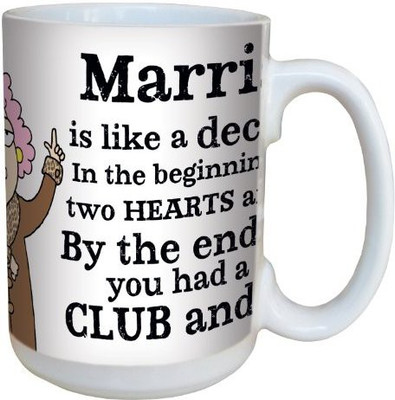 

Tree-Free Greetings Greetings lm43817 Hilarious Aunty Acid Marriage Cards by The Backland Studio Ceramic, 15-Ounce Ceramic Mug(60 ml), Multicolor