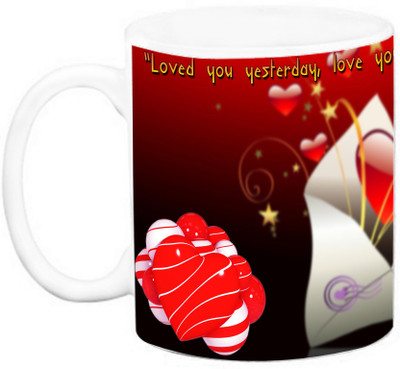 

EFW VALENTINE DAY - “Loved you yesterday, love you still,always have, always will” Ceramic Mug(325 ml), Multicolor
