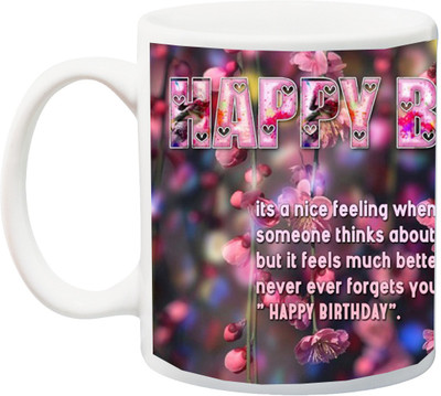 

ME&YOU Gift For Brother/Sister/Mother/Father/Girlfriend/Boyfriend/Lover/Couple;Happy Birthday 3D Colorful Special Its A nice feeling When you Printed Ceramic Mug(325 ml), Multicolor