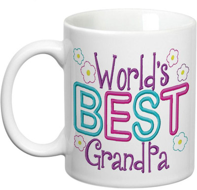 

Prithish World's Best Grandpa Ceramic Mug(330 ml), Multicolor