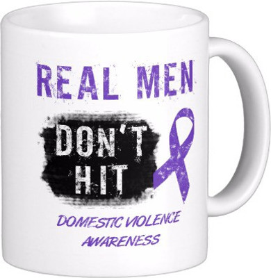 

Exoctic Silver Stop Domestic Violence C008 Ceramic Mug(300 ml), Multicolor