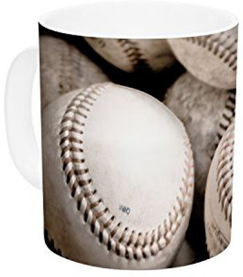 

Kess InHouse InHouse Debbra Obertanec On The Mound Baseball Ceramic Coffee, 11 oz, Multicolor Ceramic Mug(60 ml)