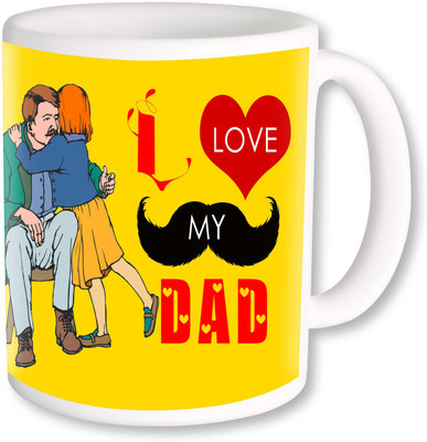 

PhotogiftsIndai Happy Father's Day 144 Ceramic Mug(325 ml), Multicolor