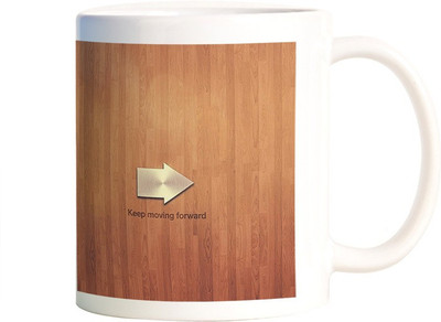 

Rangeele Inkers Keep Moving Forward Ceramic Mug(300 ml), Multicolor