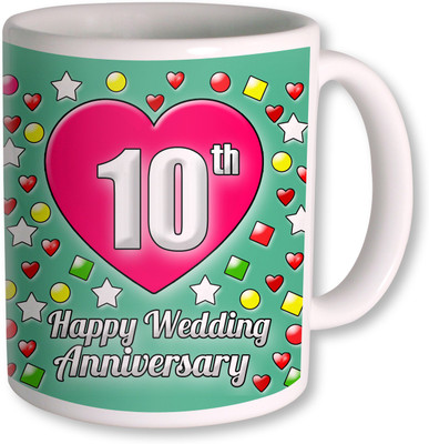

PhotogiftsIndia Gifts For 10th Wedding Anniversary Coffee Ceramic Mug(350 ml), White