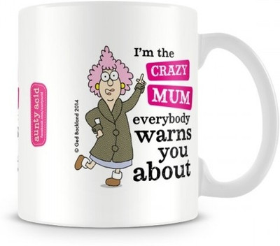 35% OFF on Aunty Acid Crazy Mum Ceramic Mug(325 ml)