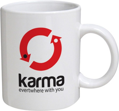 

My Bestow Karma - MyBestow White Plain Coffee Ceramic Ceramic Mug(320 ml), Multicolor
