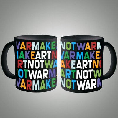 

Posterboy Make Art not War - Bk Ceramic Mug(350 ml), Multicolor