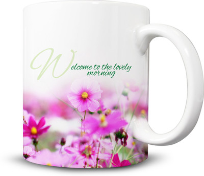 

Ackme Design Good Morning, Floral, Flowers, Coffees Ceramic Mug(325 ml), Multicolor
