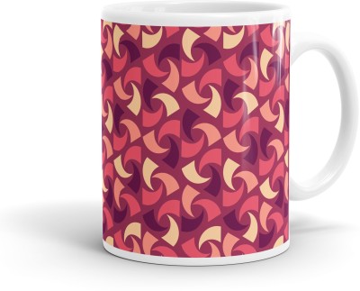 

Heartzy Abstract Cashew Pattern Ceramic Mug(300 ml), Pink;purple