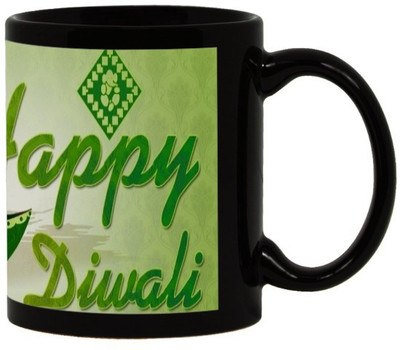 

Lolprint 102 Diwali Gift Black Ceramic Mug(325 ml)