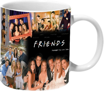 

Mooch Wale Friends Commemorative Ceramic Mug(325 ml), Multicolor