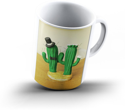 

Ucard Cact Us Pun785 Bone China, Ceramic, Porcelain Mug(325 ml), Multicolor