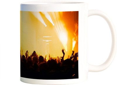 

Rangeele Inkers Rock Concer Full Ceramic Mug(300 ml), Multicolor
