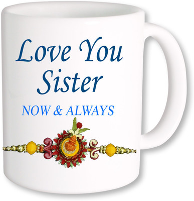 

PhotogiftsIndia Love U Sister Ceramic Mug(325 ml), Multicolor