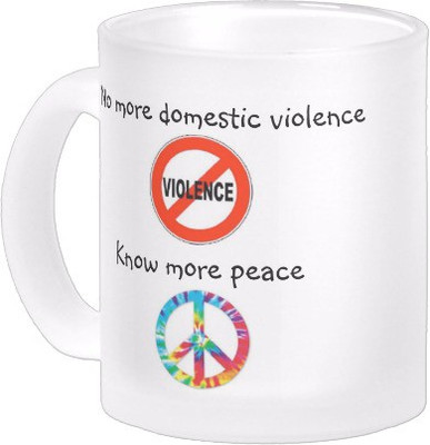 

Exoctic Silver Stop Domestic Violence C003 Ceramic Mug(300 ml), Multicolor