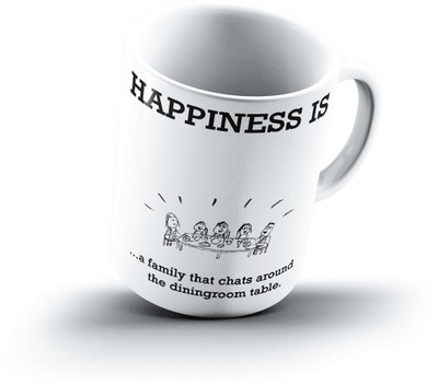 

Ucard Happiness Is1889 Bone China, Ceramic, Porcelain Mug(325 ml)