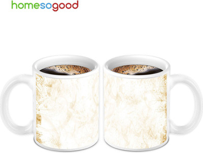 45% OFF on Homesogood Simply Designed Beautiful Ceramic Mug(280 ml, Pack of 2)