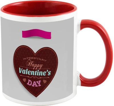 

AllUPrints Gift Of A Lifetime On Valentines Day Red Ceramic Mug(325 ml)