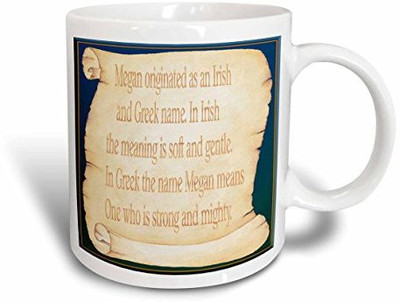 

3dRose mug_16282_2 Megan The Meaning Ceramic, 15 oz, White Ceramic Mug(60 ml), Multicolor