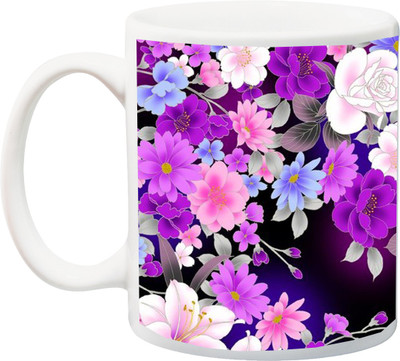 

ME&YOU Gift For Beautiful Rose 3D printed Ceramic Mug(325 ml), Multicolor