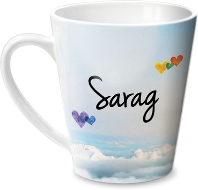 

Hot Muggs Simply Love You Sarag Conical Ceramic Mug(350 ml)