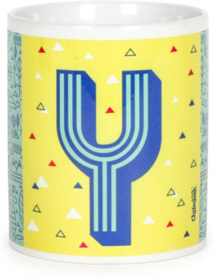 Chumbak Alphabet Y Ceramic Mug(300 ml), Multicolor