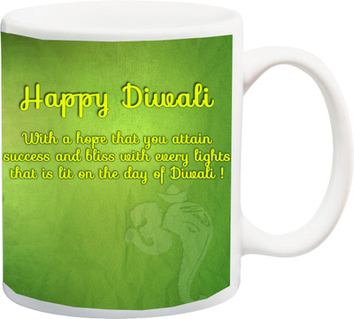 

ME&YOU Corporate Diwali Gift;For Boss,Colleague,Co-workers,Employee Ceramic Mug(325 ml), Multicolor