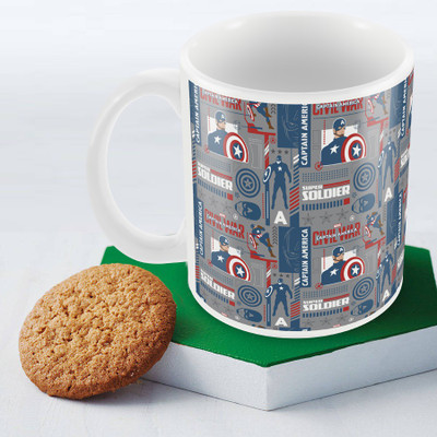 

Marvel Civil War-captain soldier Officially Licensed (pack of 1) Ceramic Mug(350 ml), Multicolor