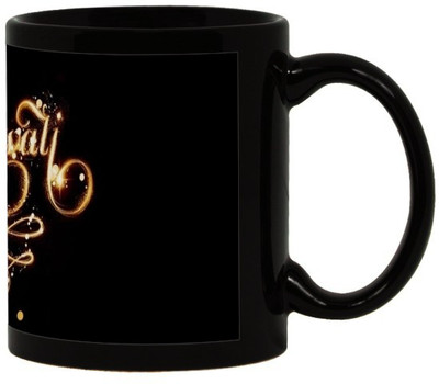 

Lolprint 75 Diwali Gift Black Ceramic Mug(325 ml)