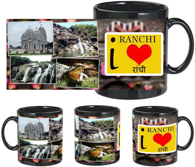 

Snapgalaxy I Love Ranchi in Black Ceramic Mug(320 ml), Multicolor