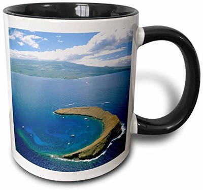 

3dRose Molokini Island Maui Hawaii Us12 Dpb0749 Douglas Peebles Two Tone Black, 11 oz, Black/White Ceramic Mug(60 ml), Multicolor