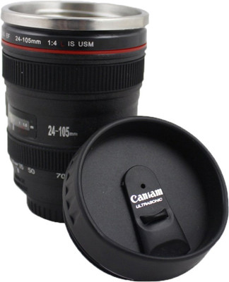 

Komfort Caniam Thermos Lens (Sipper) Plastic, Stainless Steel Mug(420 ml), Black