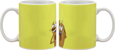 

Artifa Friend Dogs Porcelain, Ceramic Mug(350 ml), Multicolor