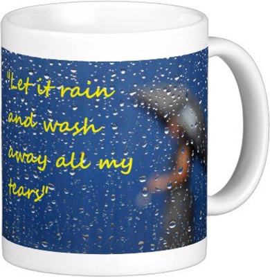 

Exoctic Silver Monsoon Rain : Quotes X007 Ceramic Mug(300 ml), Multicolor
