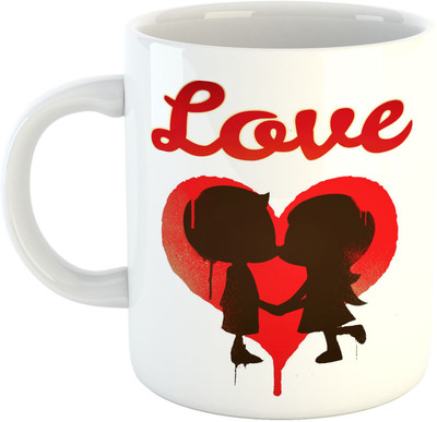 

Deeher Gifts Love Design 38 Ceramic Mug(330 ml), Multicolor