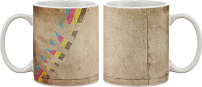 

Artifa Cymk Design Porcelain, Ceramic Mug(350 ml), Multicolor