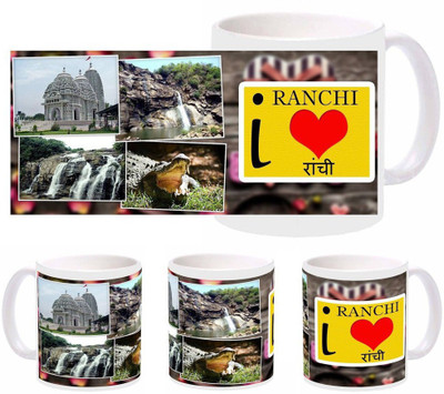 

Snapgalaxy I Love Ranchi Ceramic Mug(320 ml), Multicolor
