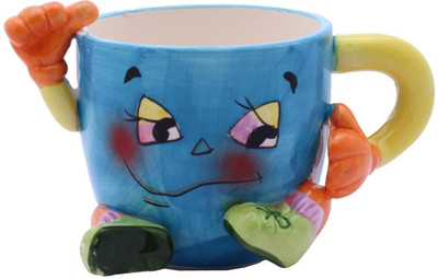 

Aarzool Love Ceramic Mug, Black;blue