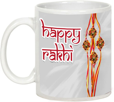 

AllUPrints Rakshabandhan Gifts - Happy Rakhi Everyone Ceramic Mug(325 ml), White
