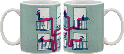 

Artifa Abstract Art Porcelain, Ceramic Mug(350 ml), Multicolor