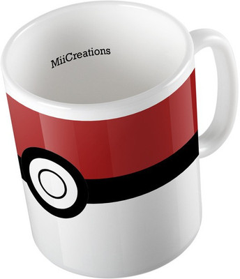 

MiiCreations Printed ,Pokemon Design Ceramic Mug(325 ml), Multicolor